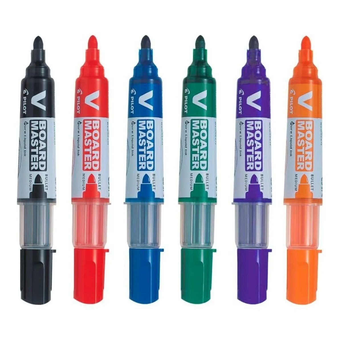 PILOT - Set 6 Plumón Pizarra Recargable Pilot V Board Master