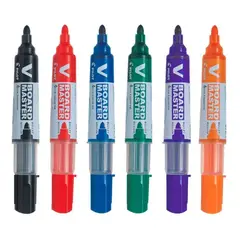 PILOT - Set 6 Plumón Pizarra Recargable V Board Master