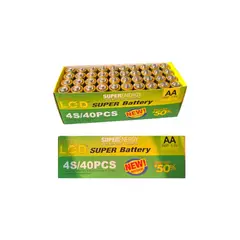 GENERICO - X40 Pack Pilas Aa Lcd Caja Baterias Tamaño Doble Aa