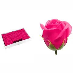 GENERICO - Rosa De Jabon Aromatica 5cm Decorativa 50 Piezas FUCSIA