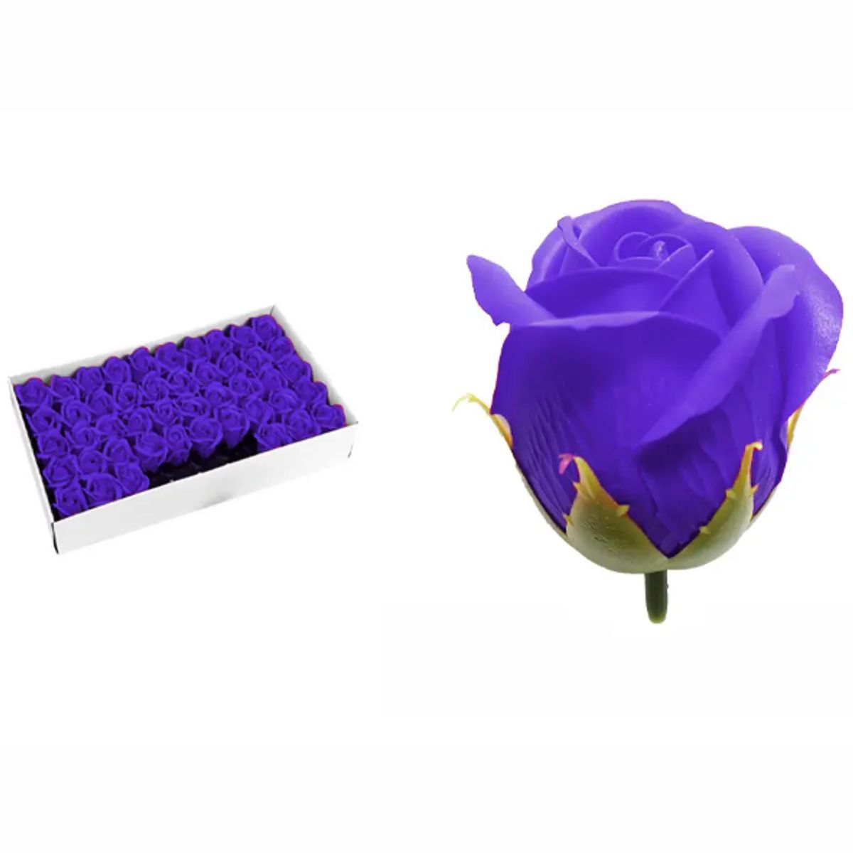 GENERICO - Rosa De Jabon Aromatica 5cm Decorativa 50 Piezas Morado