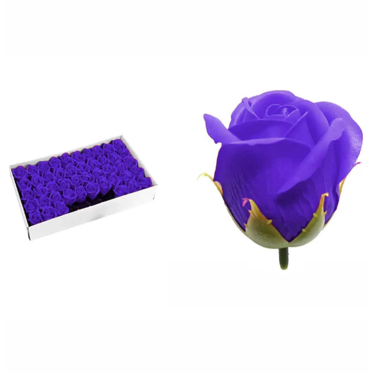 GENERICO - Rosa De Jabon Aromatica 5cm Decorativa 50 Piezas Morado