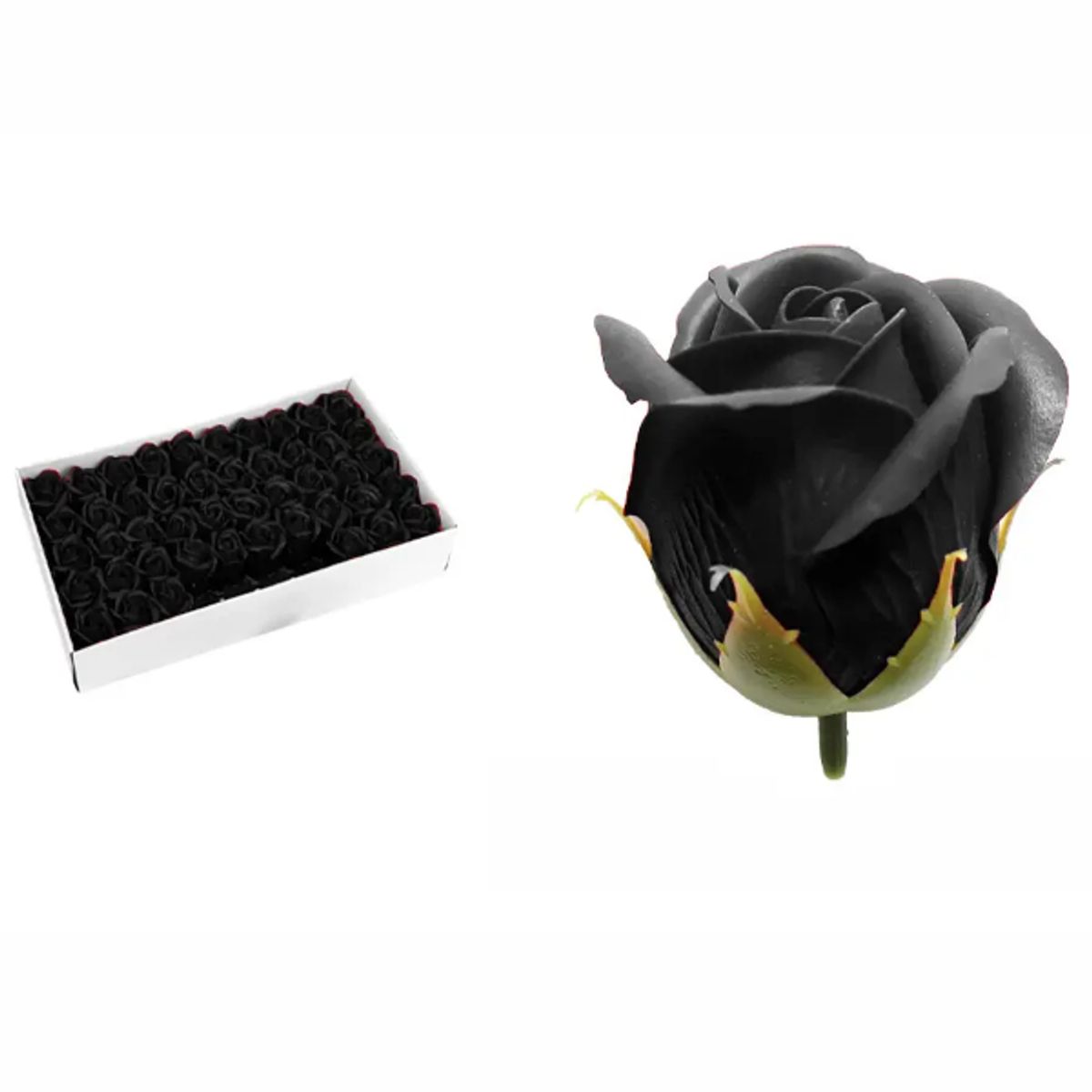 GENERICO - Rosa De Jabon Aromatica 5cm Decorativa 50 Piezas Negro