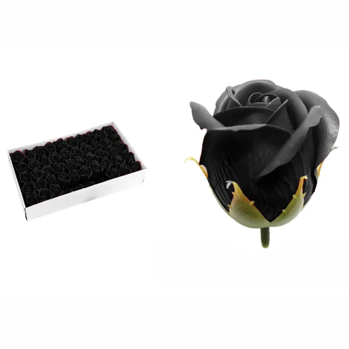 GENERICO - Rosa De Jabon Aromatica 5cm Decorativa 50 Piezas Negro