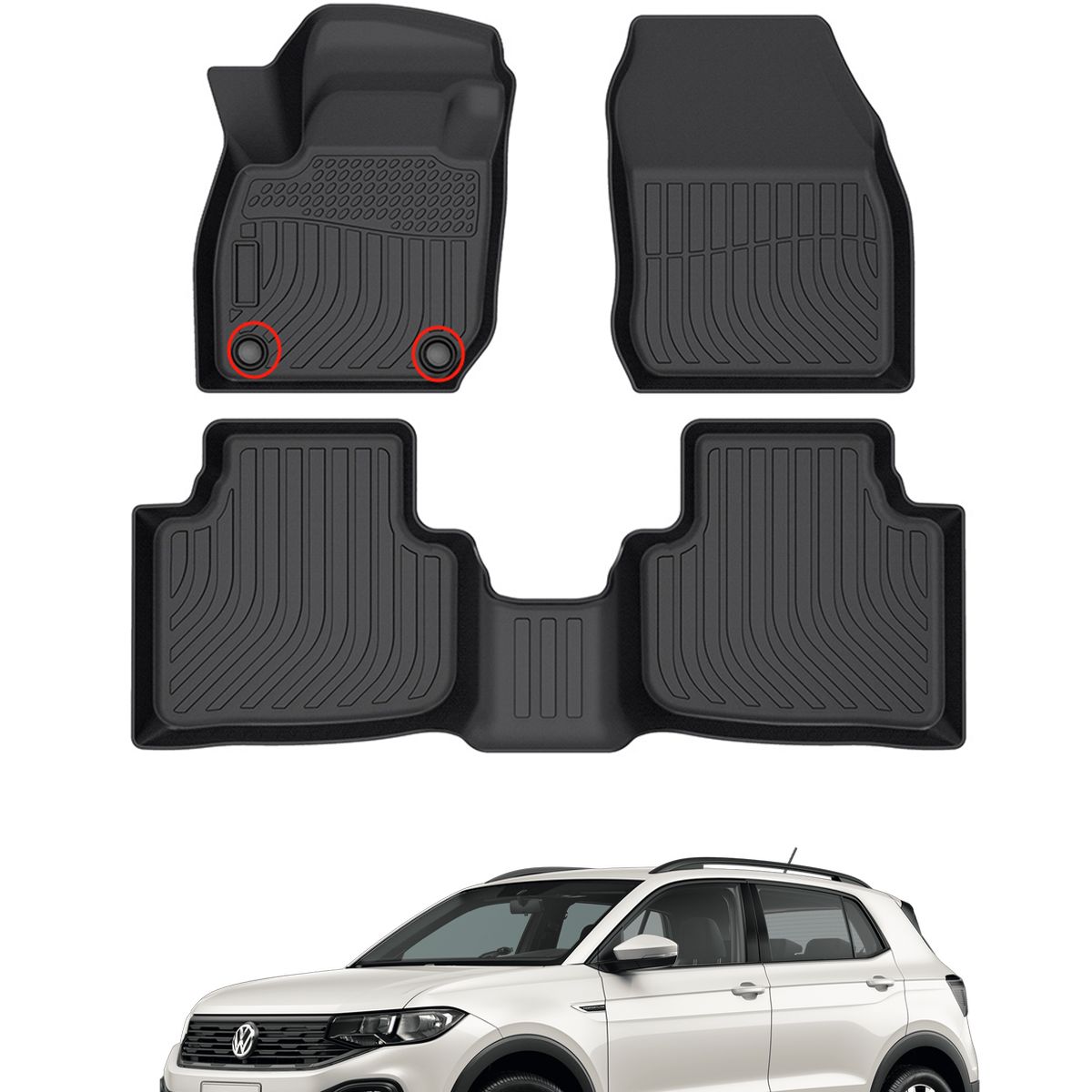 OM INDUSTRIAS PREMIUM - Piso Bandeja Calce Perfecto Volkswagen T-Cross 2020-2026