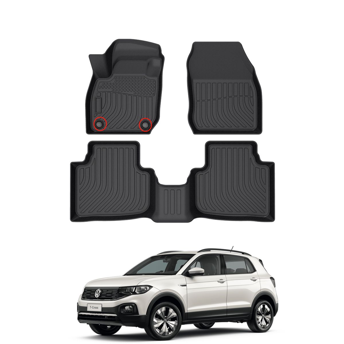 OM INDUSTRIAS PREMIUM - Piso Bandeja Calce Perfecto Volkswagen T-Cross 2020-2026