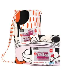 MASHINI - PACK PLUMON RELLENO + SABANA MF 2 PLAZAS MINNIE LIVING