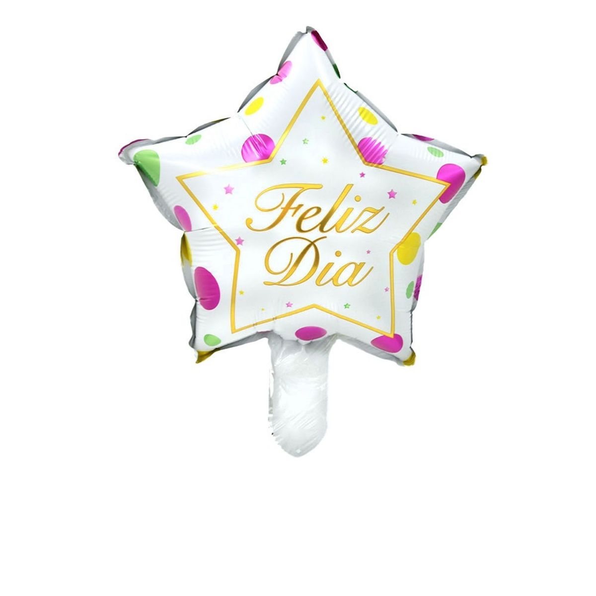 GENERICO - GLOBO METALICO 10 FELIZ DIA ESTRELLA DOBLE X50 UNI