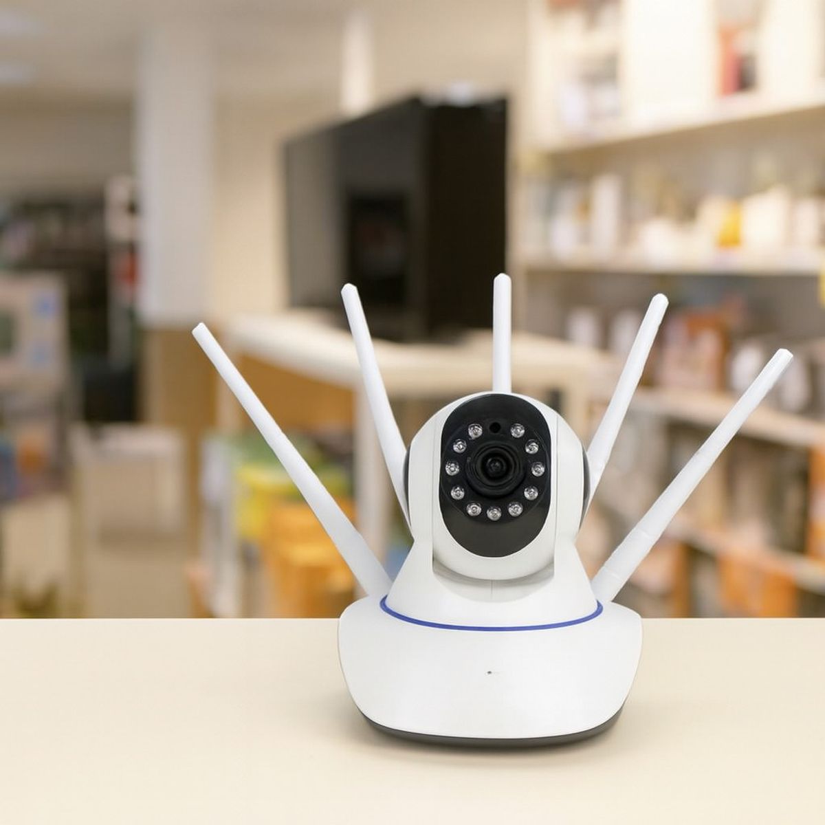 MOVI - CAMARA INTELIGENTE DE SEGURIDAD IP WIFI HD MOTORIZADA VISION NOCTURNA 360º 5 antenas