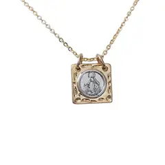 GENERICO - Collar de Virgen del Carmen Escapulario Chapado en Oro