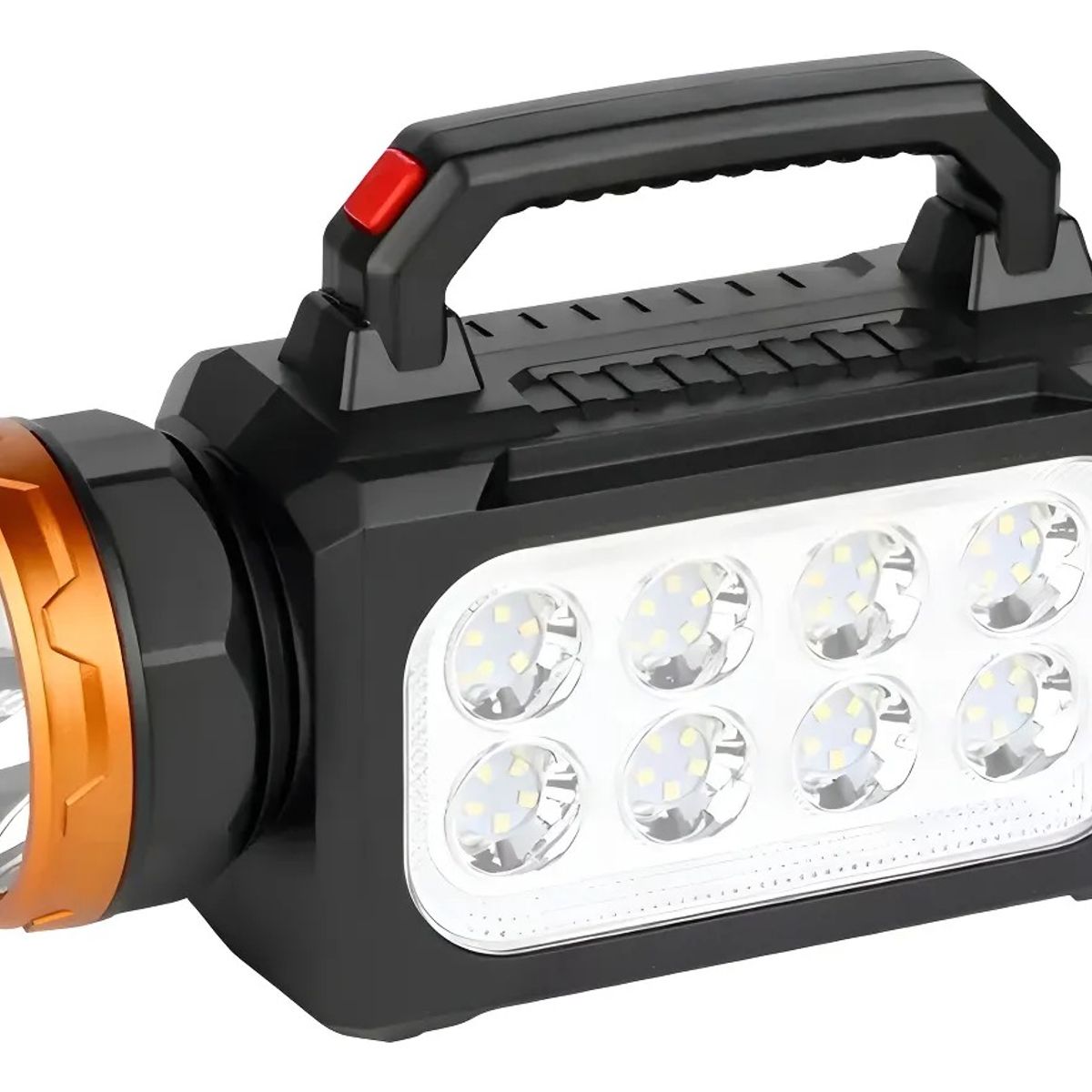 GENERICO - Linterna Camping De Mano Recargable Solar Alta Potencia Blanco Negro