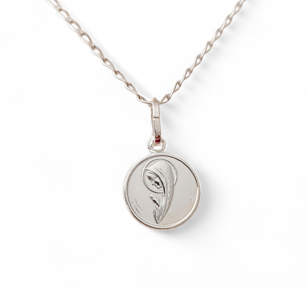 GENERICO - Collar de Virgen para niñas bautizo en plata 925
