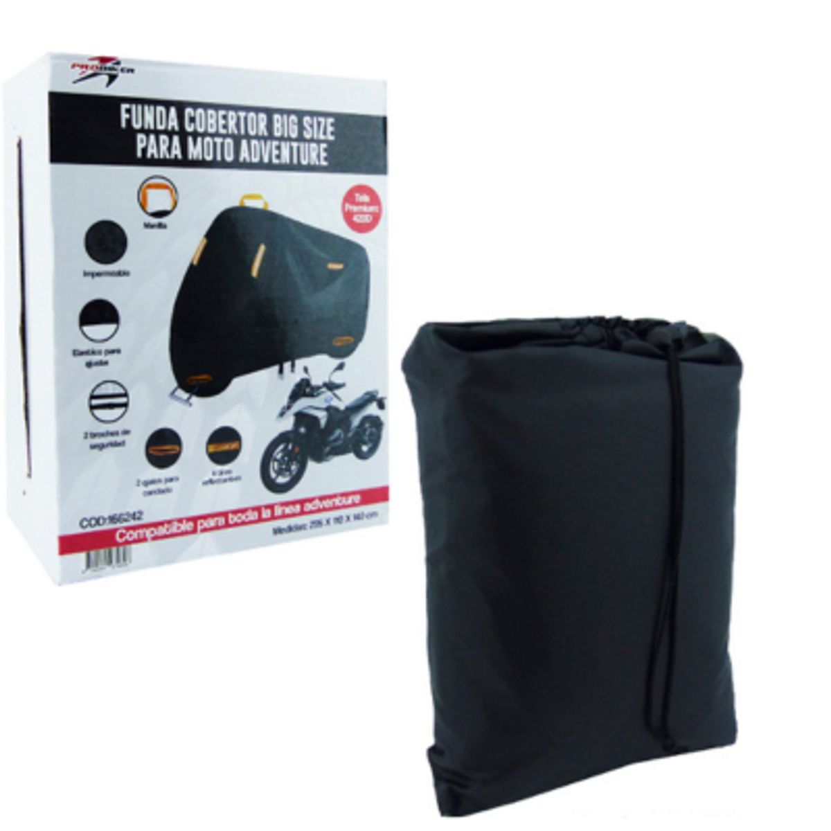 GENERICO - Funda Para Moto Marca PROBIKER Para Modelo ADVENTURE Con Ojales Y Tela