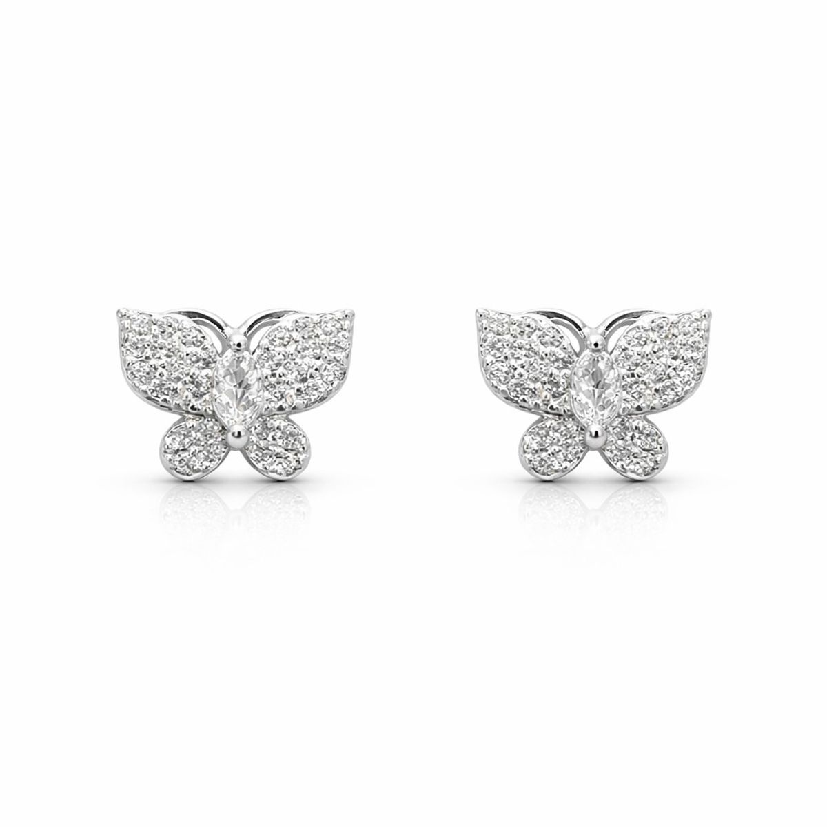 LK LUKSO - Aros Mariposa Circón Brillante en Plata Ley 925 