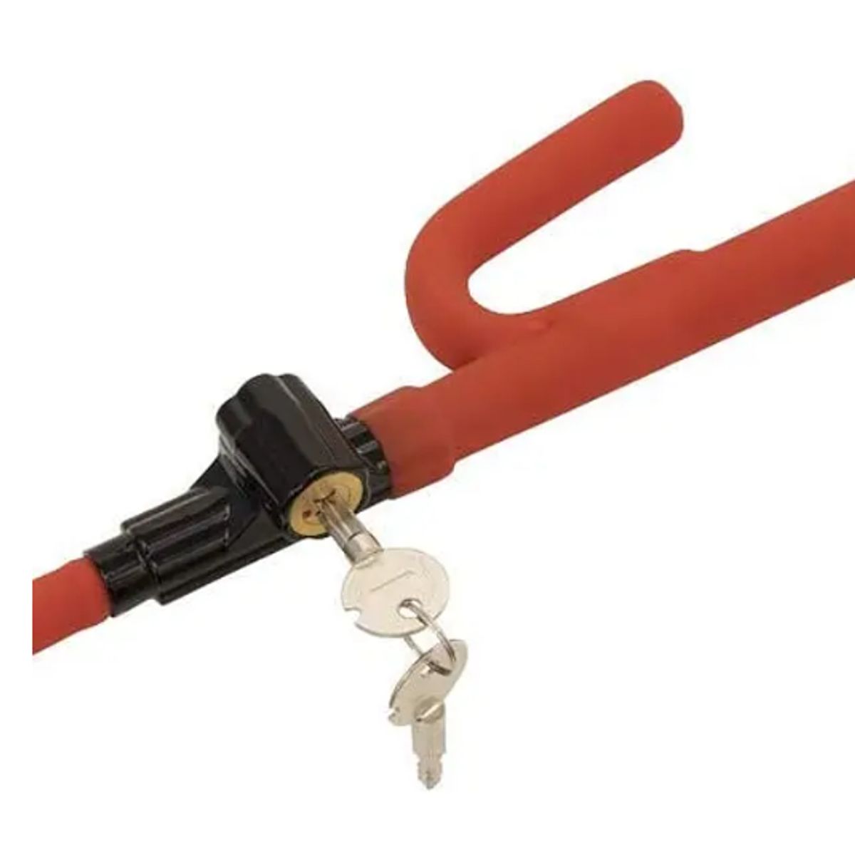GENERICO - Traba Volante Auto Antirrobo Con Llave Visible Reforzada
