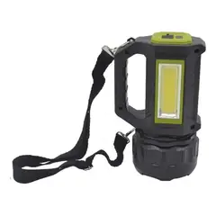 GENERICO - Linterna Led Largo Alcance Recargable Usb 600mts 6 Funciones Blanco Negro