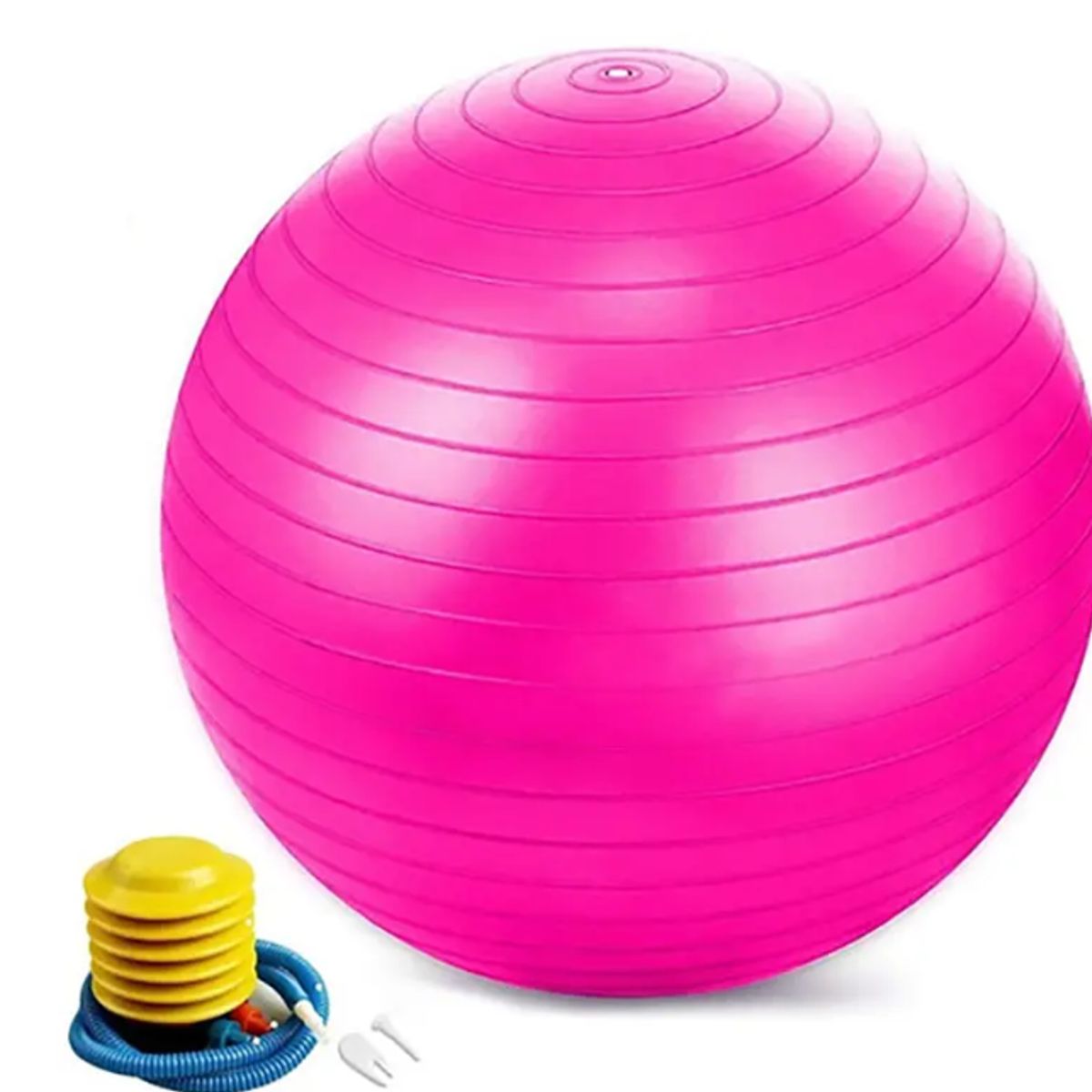 GENERICO - Balón de Pilates Yoga 65cm con Inflador  Colores Surtidos Antideslizante