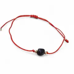 GENERICO - Pulsera Hilo Rojo Piedra Turmalina Negra