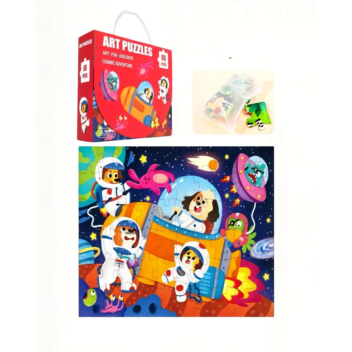 GENERICO - Puzzle para niños de 60 Piezas Astronauta 44cm x 31cm
