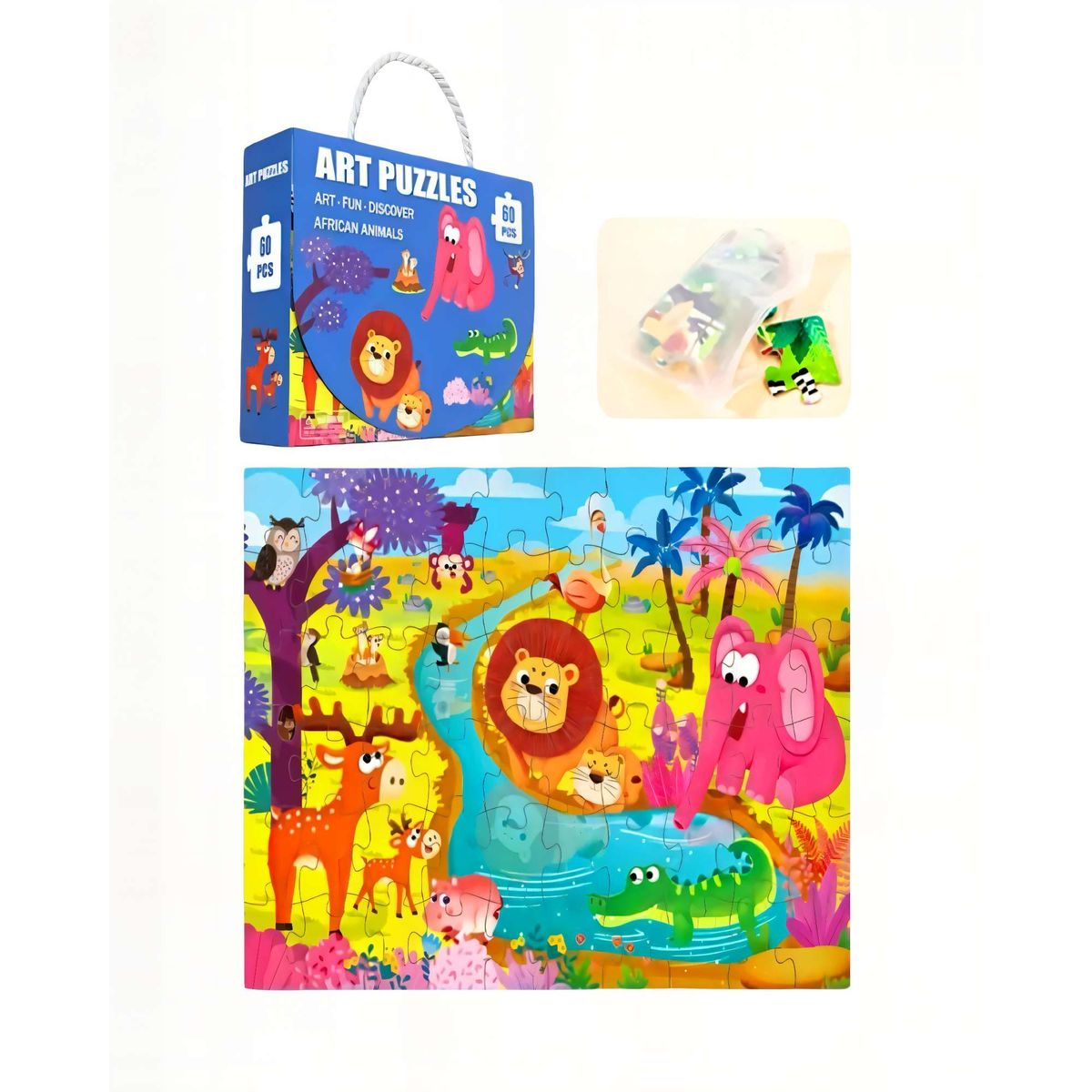 GENERICO - Puzzle para niños de 4 a 5años de edad de 60 Piezas Zoologico 44cm x 31cm