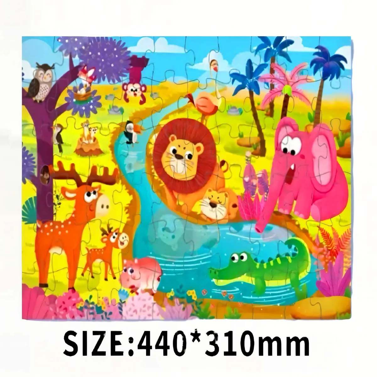 GENERICO - Puzzle para niños de 4 a 5años de edad de 60 Piezas Zoologico 44cm x 31cm