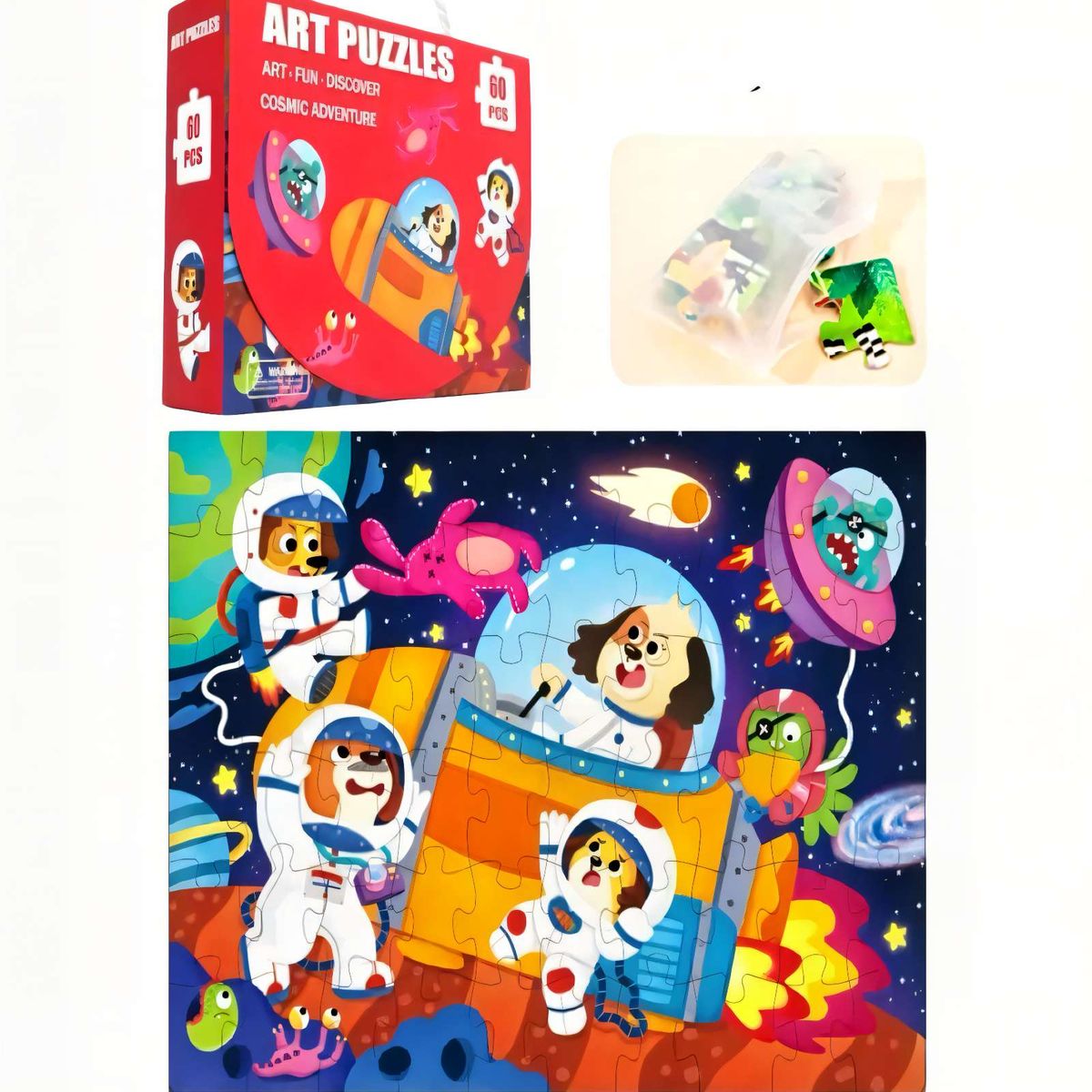 GENERICO - Puzzle para niños de 4 a 5años de edad de 60 Piezas Astronauta 44cm x 31cm