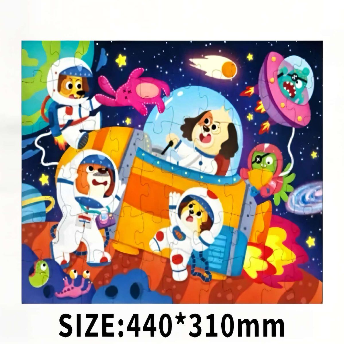 GENERICO - Puzzle para niños de 4 a 5años de edad de 60 Piezas Astronauta 44cm x 31cm
