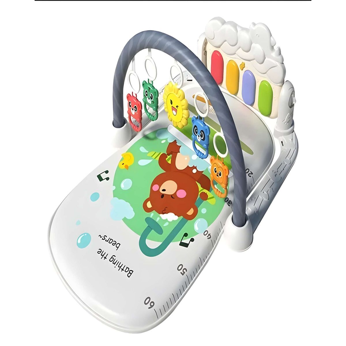 GENERICO - GIMNASIO MUSICAL PARA BEBE CON PIANO COLOR BLANCO