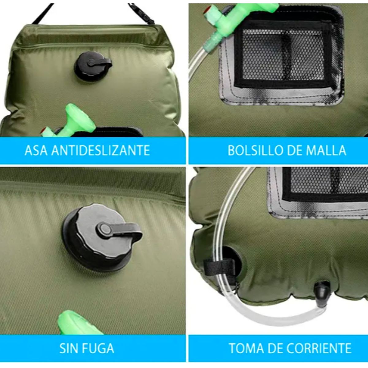GENERICO - Bolsa Ducha Solar Portátil Camping Playa Aire Libre 20 Ltrs