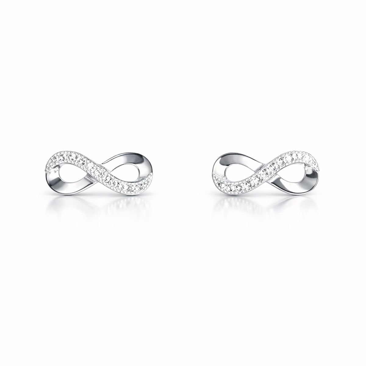 LK LUKSO - Aros Infinito Circones Brillantes en Plata 925 