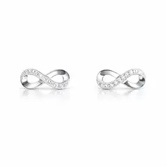 LK LUKSO - Aros Infinito Circones Brillantes en Plata 925