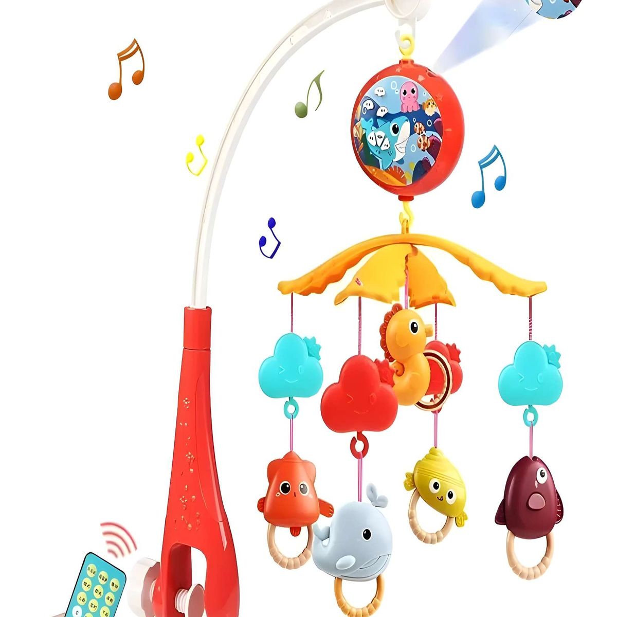 GENERICO - MOVIL SUBMARINO CON CONTROL REMOTO CON PROYECCIÓN DE IMAGEN COLOR ROJO