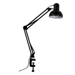 GENERICO - Lampara Brazo Flexible Giratorio Metal Escritorio Negro
