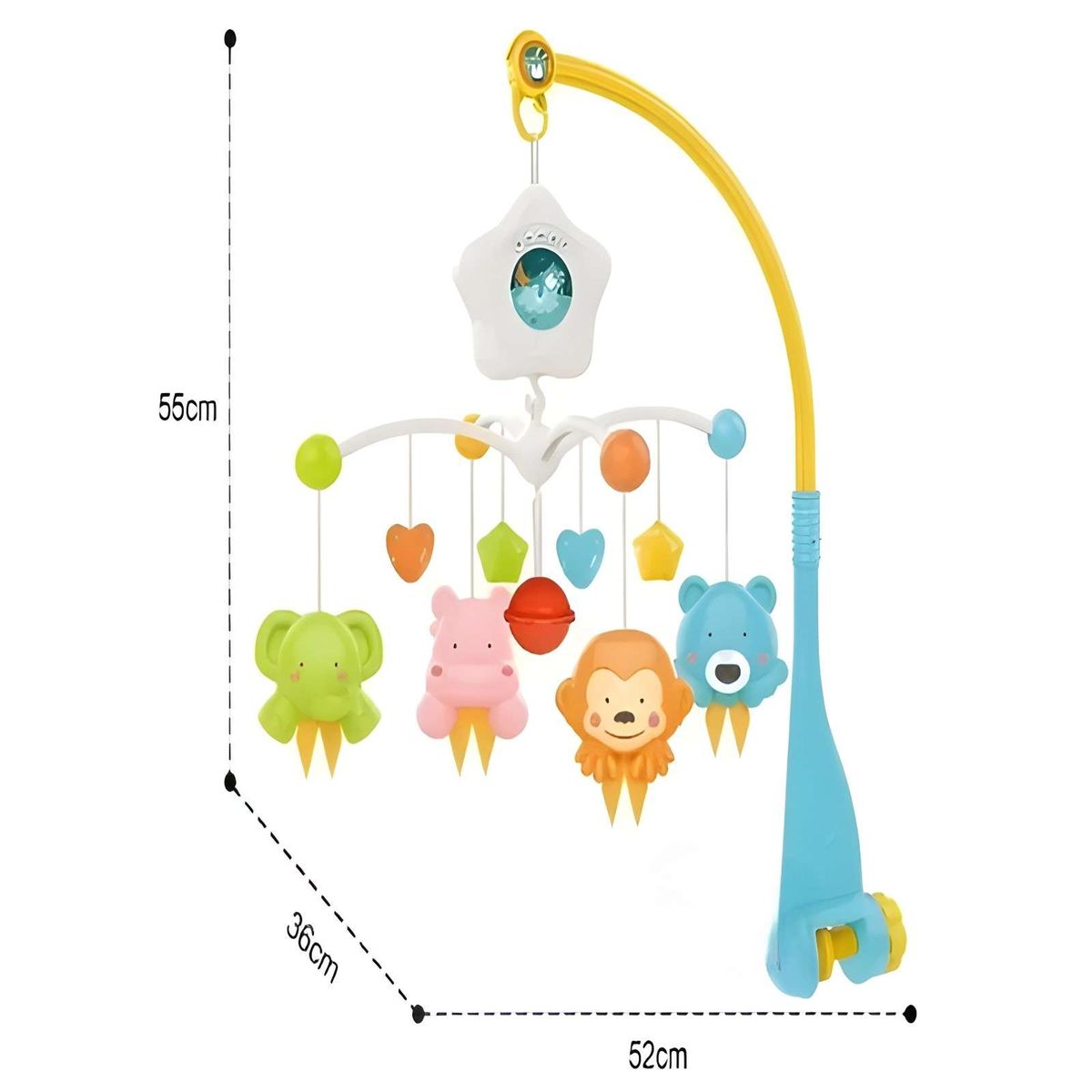 GENERICO - MÓVIL MUSICAL DE LUJO CON PROYECCION PARA BEBE AZUL