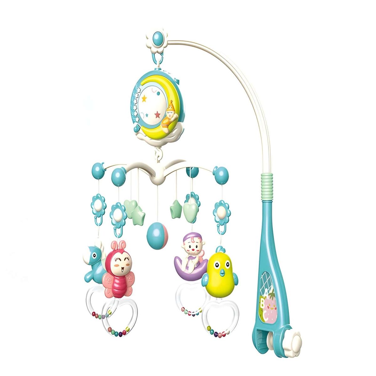 GENERICO - MOVIL MUNDA HADA MUSICAL CON PROYECCIÓN DE IMAGEN Y CONTROL REMOTO  AZUL