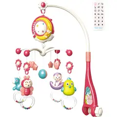 GENERICO - MOVIL MUNDA HADA MUSICAL CON PROYECCIÓN DE IMAGEN Y CONTROL REMOTO ROSADO