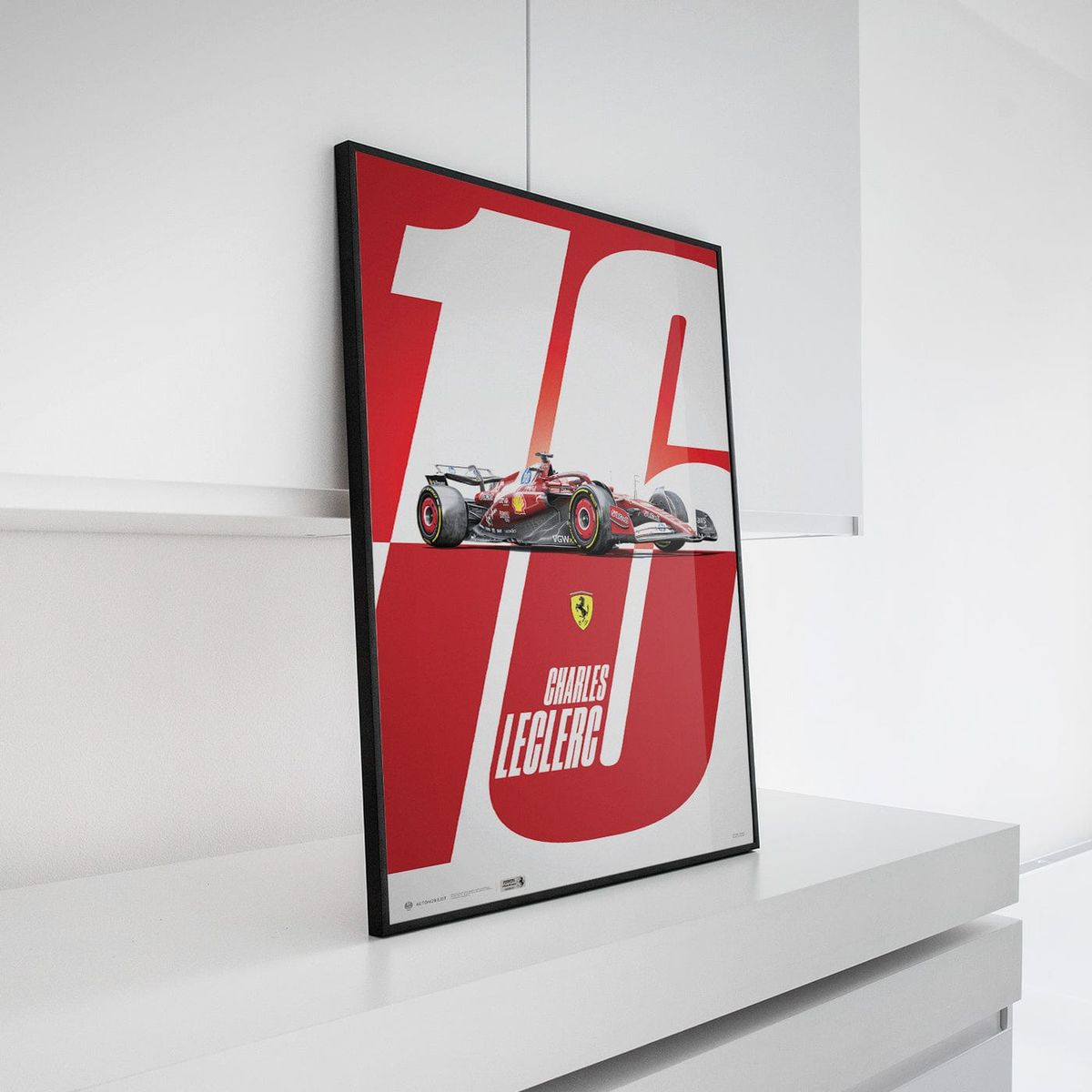 GENERICO - Cuadro Auto F1 Charles Leclerc Mónaco Ferrari Sf-25 + Marco