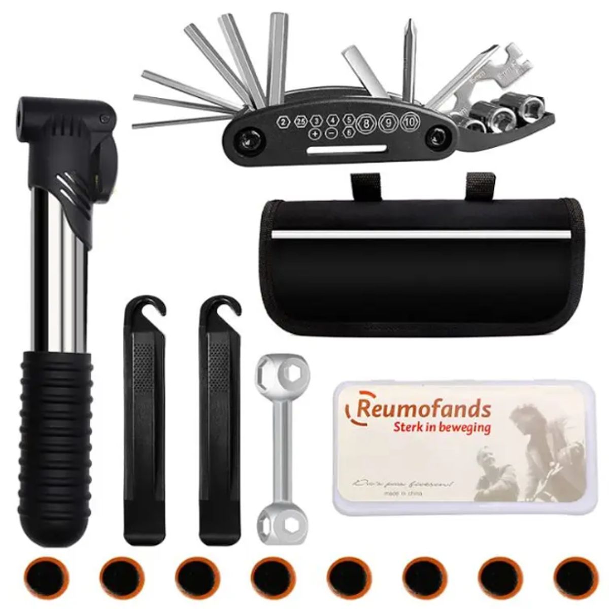 GENERICO - Kit Herramientas Bicicleta Multitool Bomba Bolsa Portatil