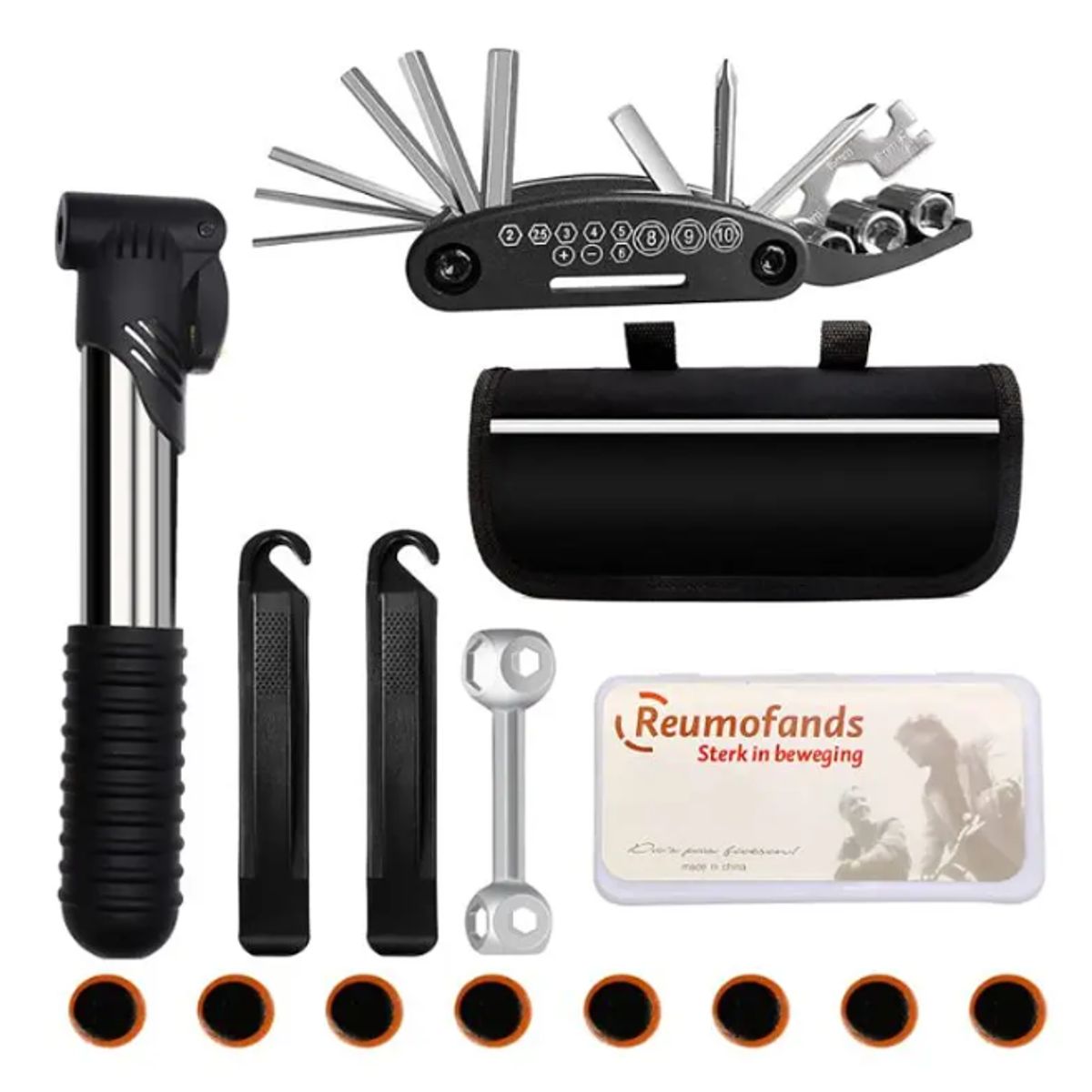 GENERICO - Kit Herramientas Bicicleta Multitool Bomba Bolsa Portatil