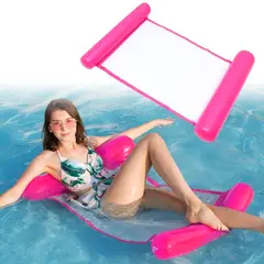 GENERICO - Hamaca Inflable De Red Para Piscina Sillón Flotante Multiuso Fucsia