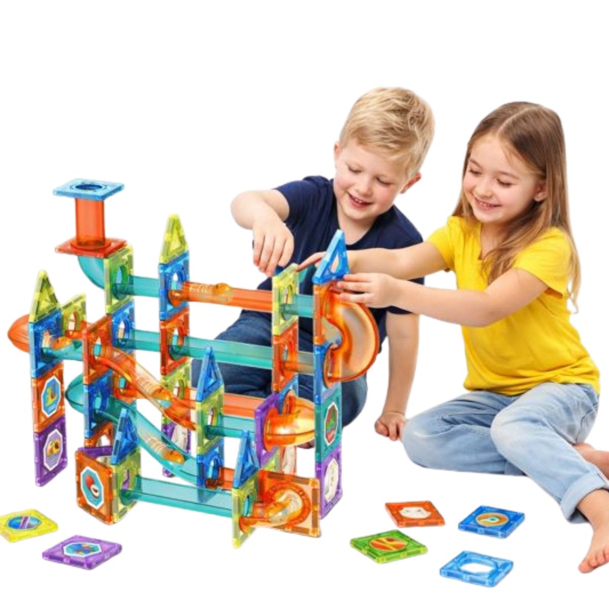 GENERICO - Set 98 Pcs Bloques Magnéticos De Construcción 3+ Años
