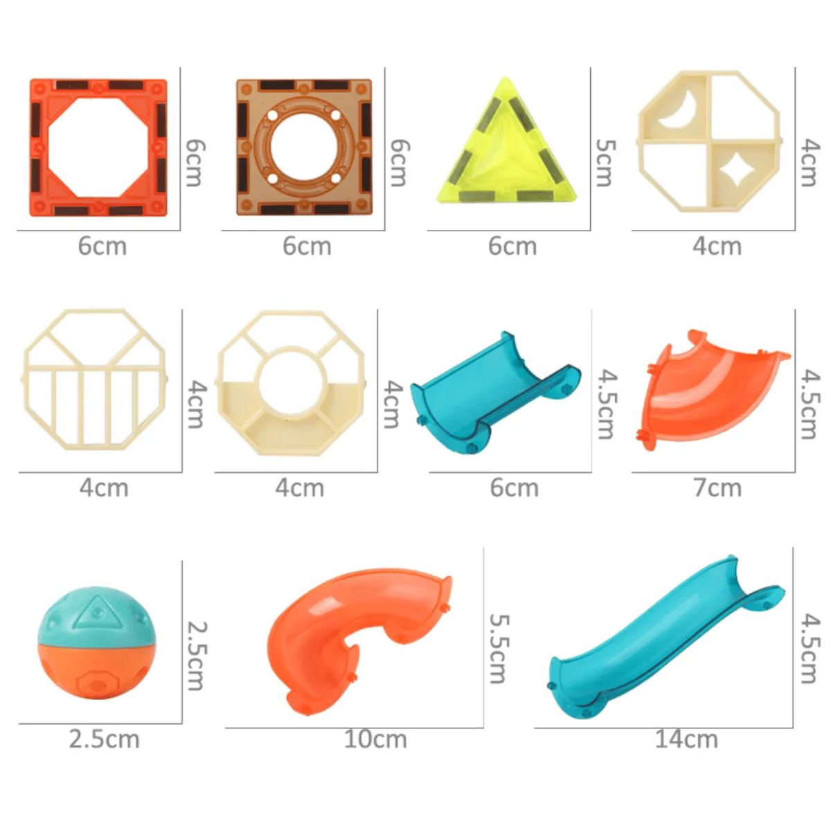 GENERICO - Set 98 Pcs Bloques Magnéticos De Construcción 3+ Años