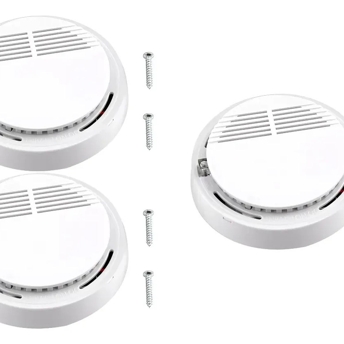 GENERICO - Pack 3 Detectores De Humo A Batería De 9 Volts Inalámbrico