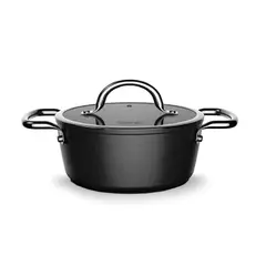 WENS - Batería de cocina 6 Piezas Aluminio Forjado Black