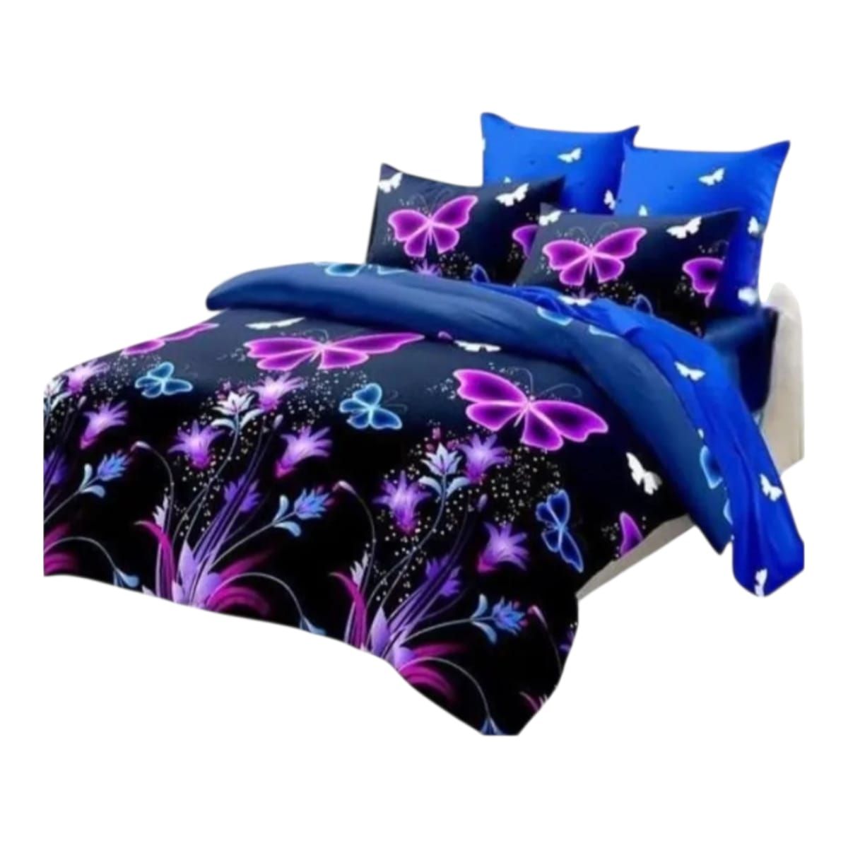 GENERICO - Cubrecama Quilt De Verano 1.5 Plazas Diseño De Mariposas Y Flores