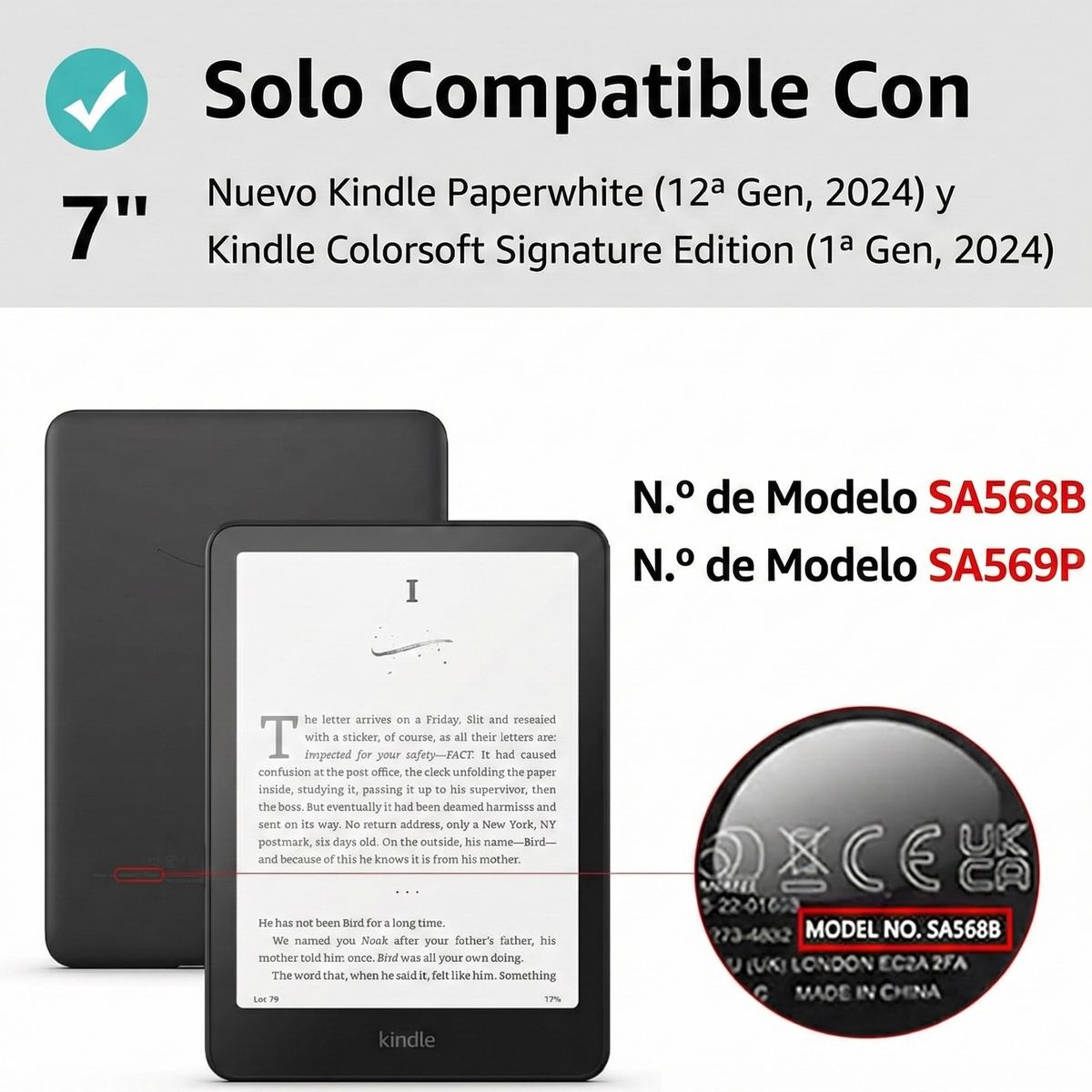 DIETEC - Funda Acrilica Transparente + Mica Kindle Paperwhite 2024 12va Gen 7pul