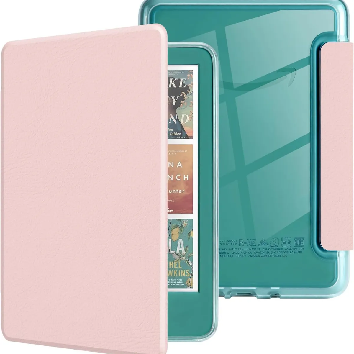 DIETEC - Funda Acrilica Transparente Rosa + Mica Kindle Paperwhite 2024 12va Gen 7pul