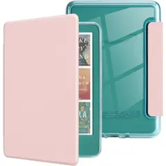 DIETEC - Funda Acrilica Transparente Rosa + Mica Kindle Paperwhite 2024 12va Gen 7pul