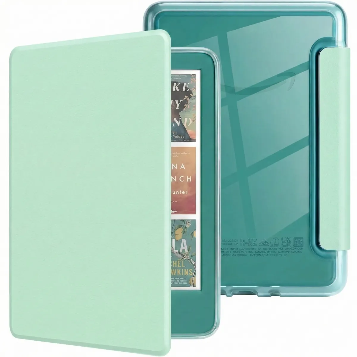 DIETEC - Funda Acrilica Transparente Verde + Mica Kindle Paperwhite 2024 12va Gen 7pul
