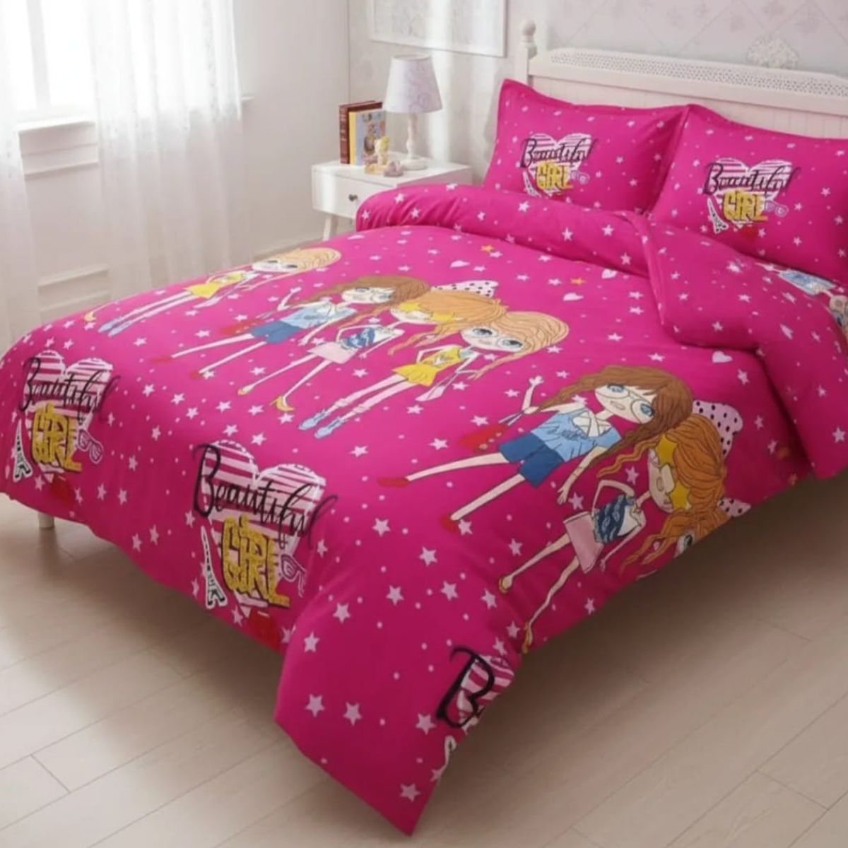 GENERICO - Cubrecama Quilt De Verano de 1.5 Plazas Diseño Beautifil Girl
